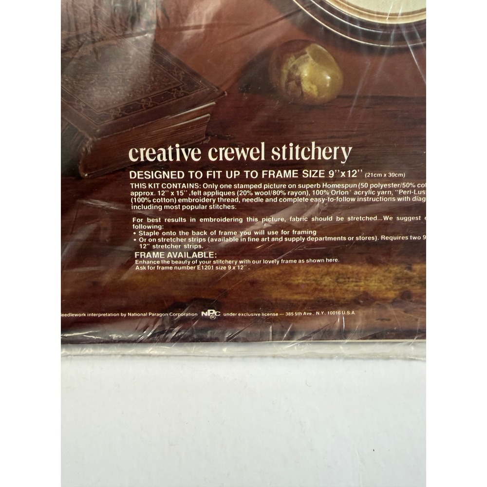 VTG Paragon Needlecraft Hummel Farm Boy Crewel Kit 9x12 Embroidery Sealed 0655 - Picture 6 of 10
